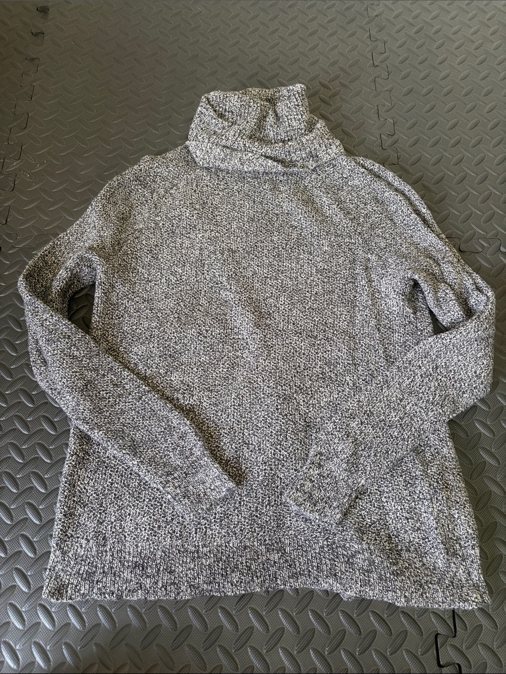 Madewell Women's Grey Marled Turtleneck Sweater